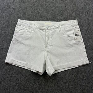 Kut From The Kloth Jane High Rise Shorts Women's Size 16 Optic White Denim NWT